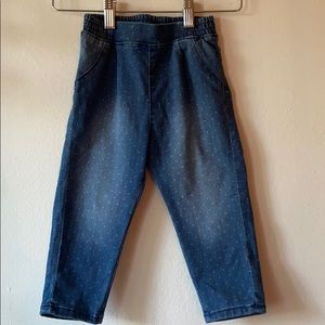 H&M denim polka dot 12-18 month baby pants